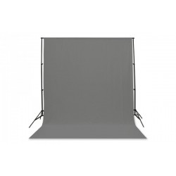 Kit Fond de Studio Gris en coton 3x6m + Support