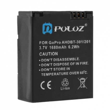 PULUZ AHDBT-301/201 3.7V 1680mAh Batterie GoPro HERO3+ /3