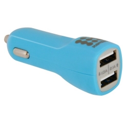Haweel Dual USB Chargeur voiture Iphone, Samsung bleu