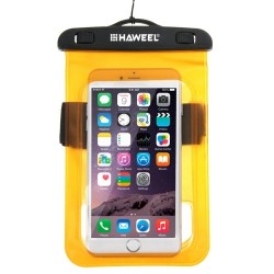 HAWEEL Transparent Universal Waterproof Bag for iPhone, Samsung Orange