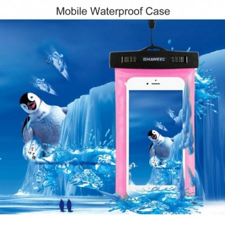HAWEEL Transparent Universal Waterproof Bag for iPhone, Samsung Green