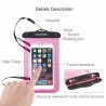 HAWEEL Transparent Universal Waterproof Bag for iPhone, Samsung Pink