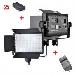 Godox Kit Led500 White Led Panel + 2xNP-F550 + Chargeur