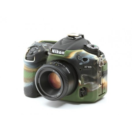 EasyCover Protection Silicone pour Nikon D7100 / D7200 Militaire