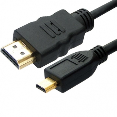 Câble HDMI 1m Mini Mâle - Micro Mâle plaqué Or