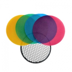 Quadralite Reporter Flash Color Grid Reflector kit 120mm