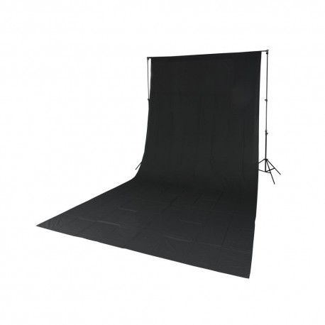 Quadralite Fond de Studio Noir en coton 2,85mx6m