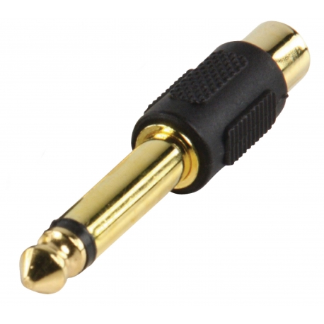 Adaptateur Jack mono 6,35 mm Mâle - RCA Femelle