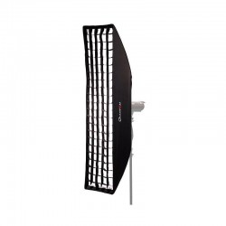 Quadralite Kit Softbox Strip 40x180cm + Nid d'abeille (grille / grid)