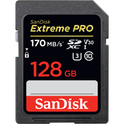 SanDisk 128gb SDXC Extreme Pro 170mb U3 V30