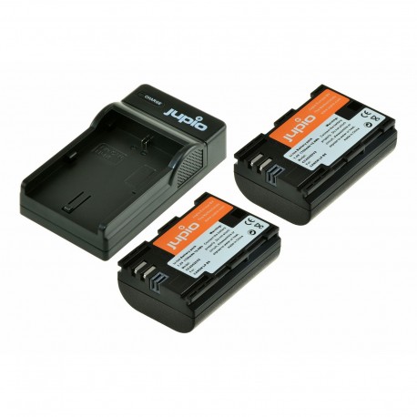 Jupio Kit 2x Batterie LP-E6 1700 mAh + 1x Chargeur