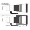 Wimberley AP604 Pied de remplacement pour Canon 400 f2.8 IS I&II and 600 f4 IS I&II type Arca