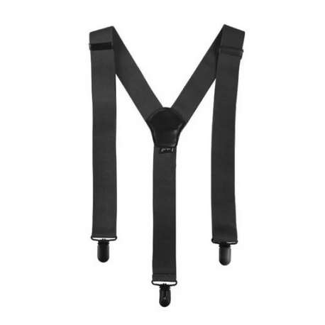 MilTec Black Suspenders with Clips