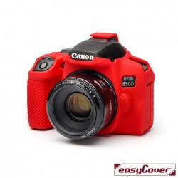 EasyCover Protection Silicone pour Canon 850D Rouge