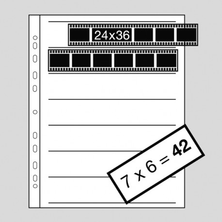 Kaiser Negative storage 35 mm 7x6 by 25 sheets acetate