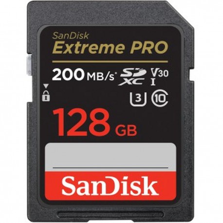 SanDisk 128gb SDXC Extreme Pro 200mb U3 V30