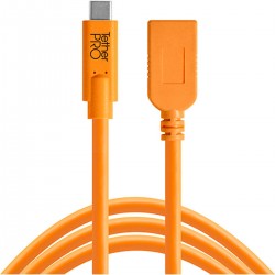 TetherTools TetherPro USB-C to USB Female Adap Extender (4,6m, Orange)