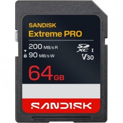 SanDisk SDXC Extreme PRO 64GB UHS-I-V30-U3-200/90MB/s-4K UHD