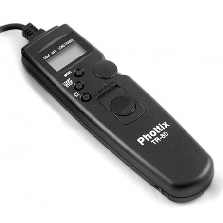 Phottix Télécommande à Fil avec Timer TR-80 S6 pour Sony et Minolta