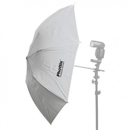 Petit parapluie pliable blanc Shoot-Trought 36” (91cm)