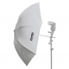 Petit parapluie pliable blanc Shoot-Trought 36” (91cm)