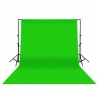 Kit Fond de Studio vert en coton 3x6m + Support