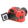 EasyCover Protection Silicone pour Canon 70D Rouge