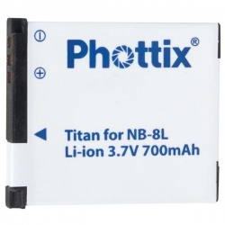 Phottix Titan batterie NB-10L pour Canon