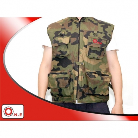 ONE TS-1 Veste photo sans manche taille XL Camo